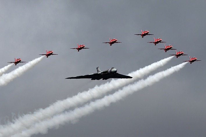 Vulcan and red arrows